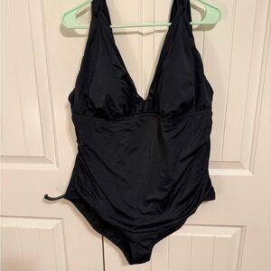 Time and Tru Black One Piece Swimsuit